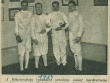 1934 Országos junior kardverseny győztes csapat Szednitzky József, dr. Szmollár Pál, Rónay Sándor, P