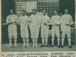 Az európai kardvívó bajnokság magyar döntősei Zirczy, Gerevich, Kabos, Nagy, Rajcsányi, Kovács